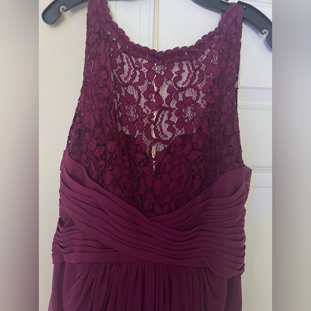 DAVIDS BRIDAL SAGRIA LACE BRIDESMAID/PROM DRESS - Picture 4 of 6